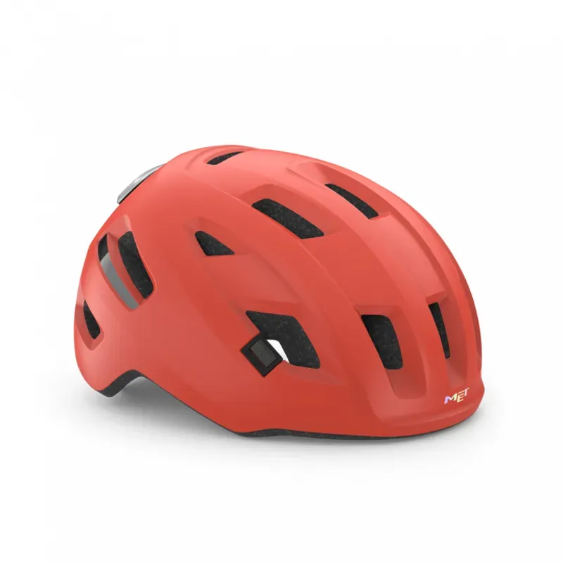 MET E-Mob Urban Helmet in Coral/Black