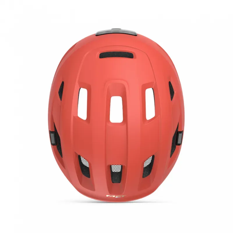 MET E-Mob Urban Helmet in Coral/Black-3