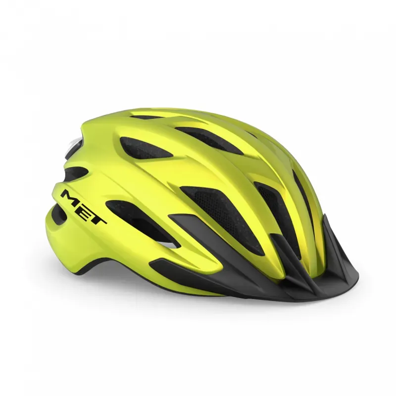 MET Crossover Versatile LED Helmet in Lime