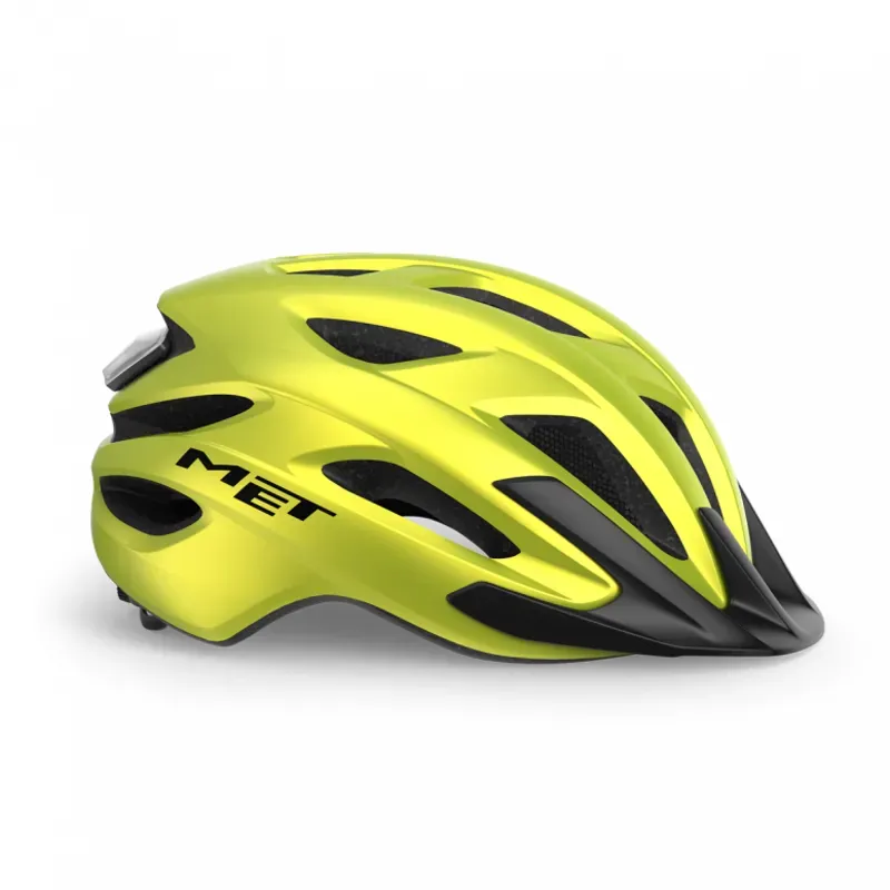 MET Crossover Versatile LED Helmet in Lime-1