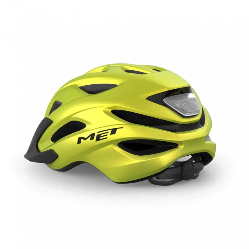 MET Crossover Versatile LED Helmet in Lime-2