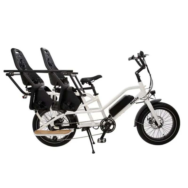 Mycle Cargo Electric Bike with 60km Battery in Speckled White-8