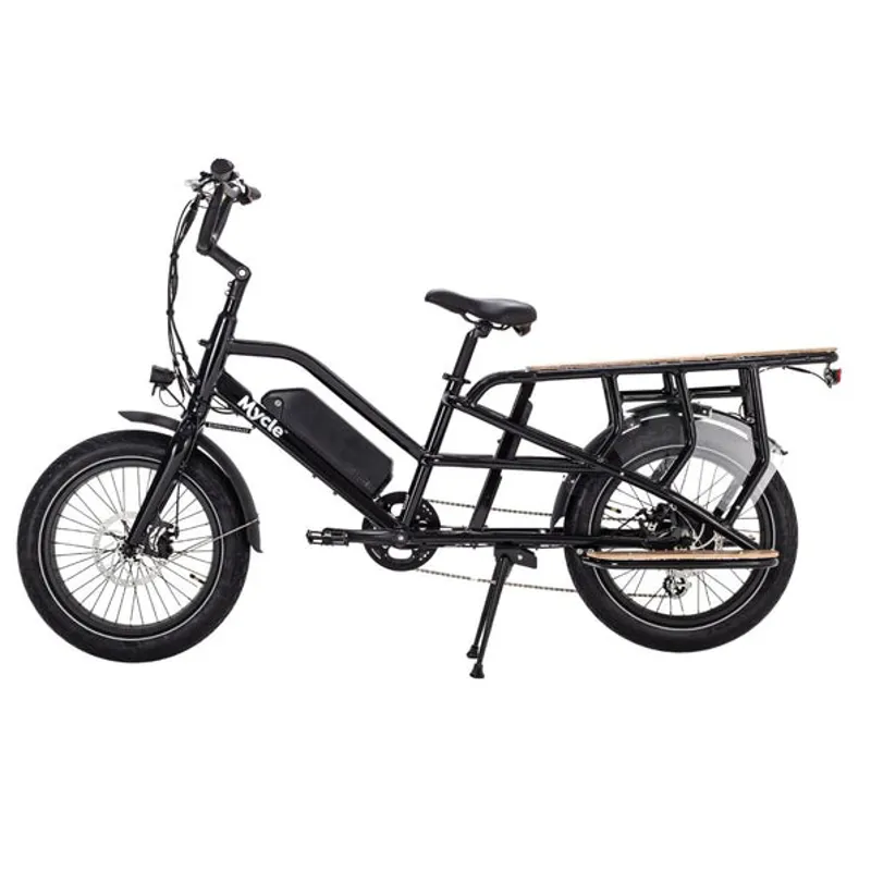 Mycle Cargo Electric Bike with 120km Battery in Black