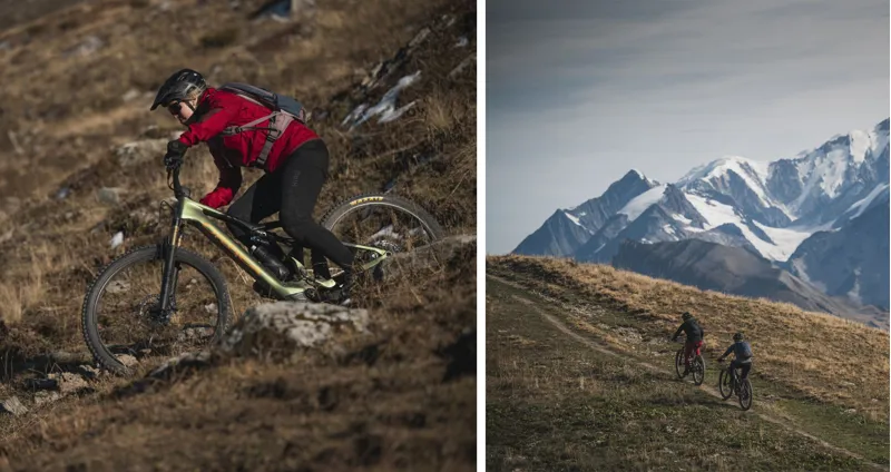 2023 Orbea Rise M-Ltd Mountain e-Bike In Carbon Raw/White-11