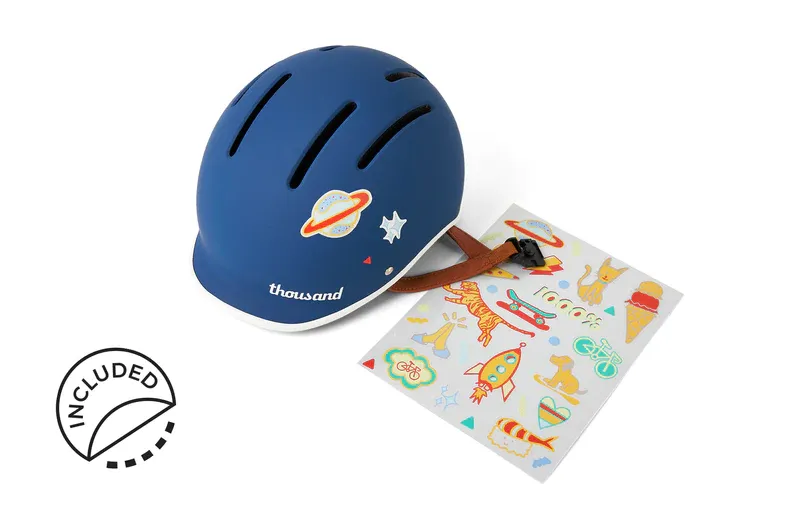 Thousand Blazing Blue Jr Kids Helmet-4