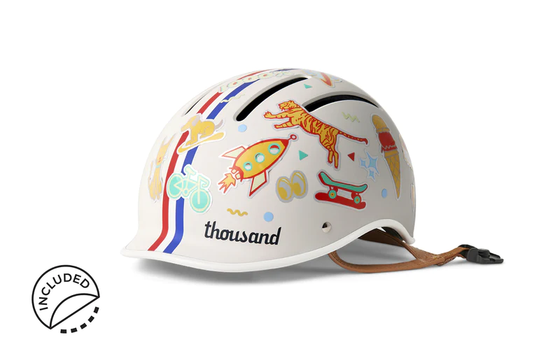 Thousand Speedway Creme Jr Kids Helmet-3