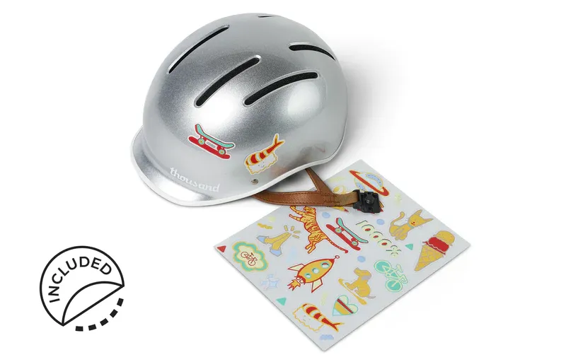Thousand So Silver Jr Kids Helmet-4