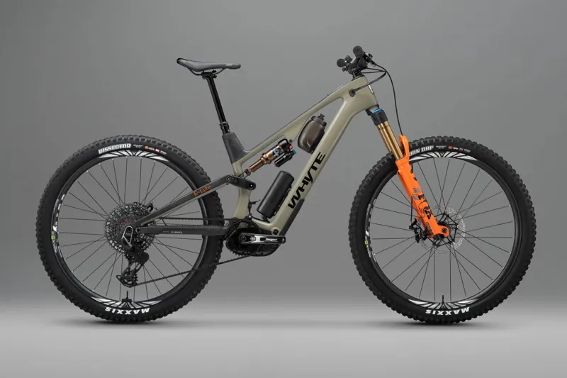 NEW - Whyte E-Lyte 150 Works eMountain Bike in Olive With UD Carbon-1