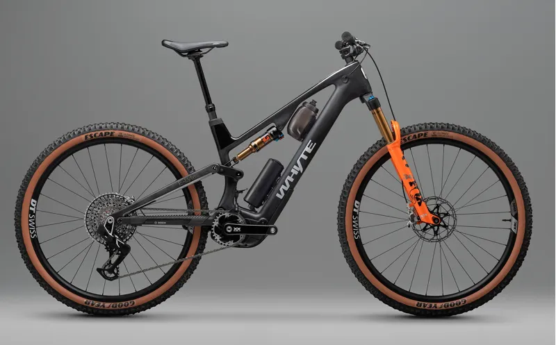 Whyte E-Lyte 140 Works XC eMountain Bike in Carbon/Black-1