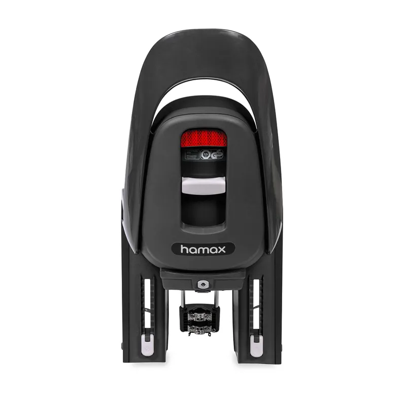 Hamax Caress With Lockable Bracket In Grey/Red - Frame Fit-1