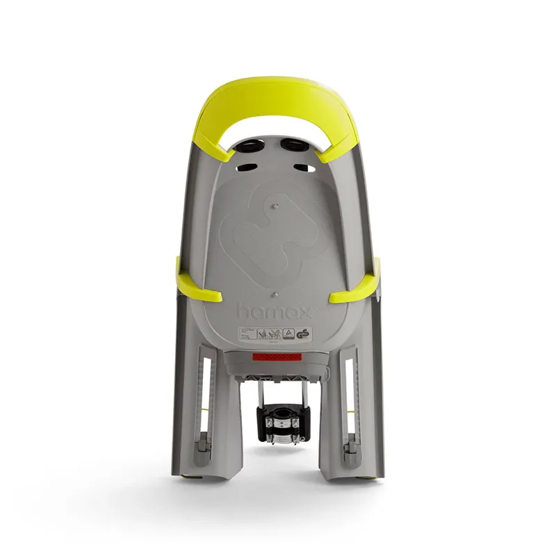 New - 2024 Hamax Amaze Child Bike Seat With Lockable Bracket in Light Grey/ Lime - Frame Fit-2