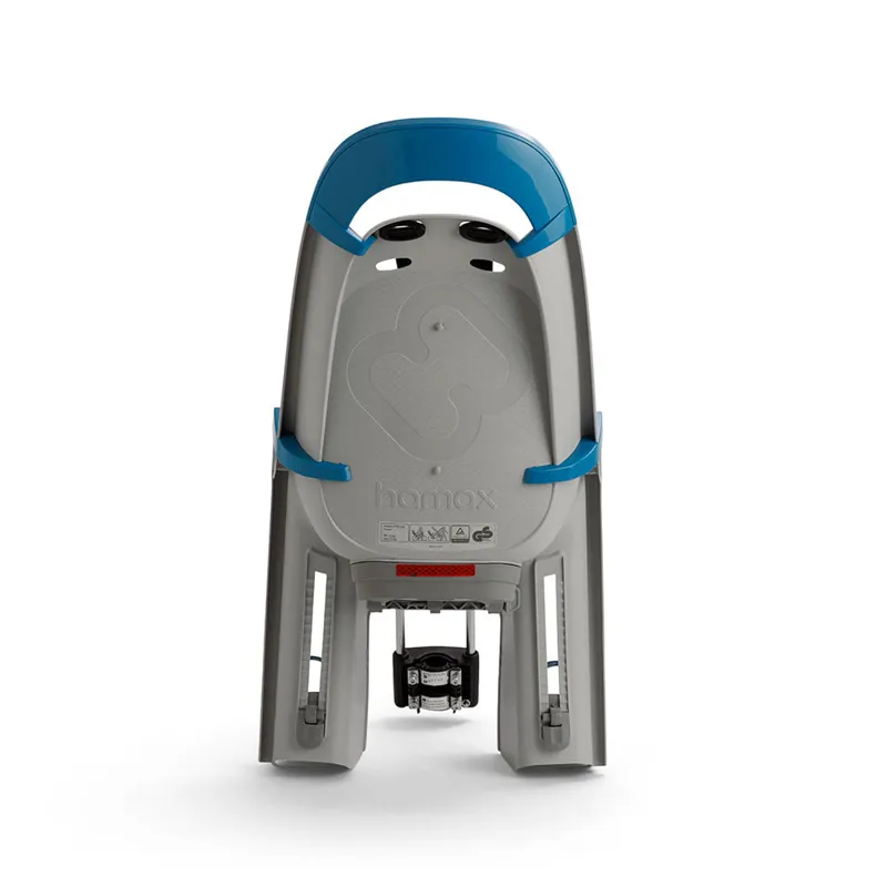 New - 2024 Hamax Amaze Child Bike Seat With Lockable Bracket in Light Grey/ Petrol Blue - Frame Fit-2