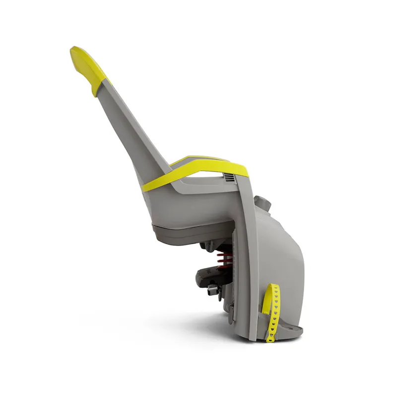 New - 2024 Hamax Amaze Child Bike Seat With Carrier Adapter In Light Grey/Lime - Rack Fit-1