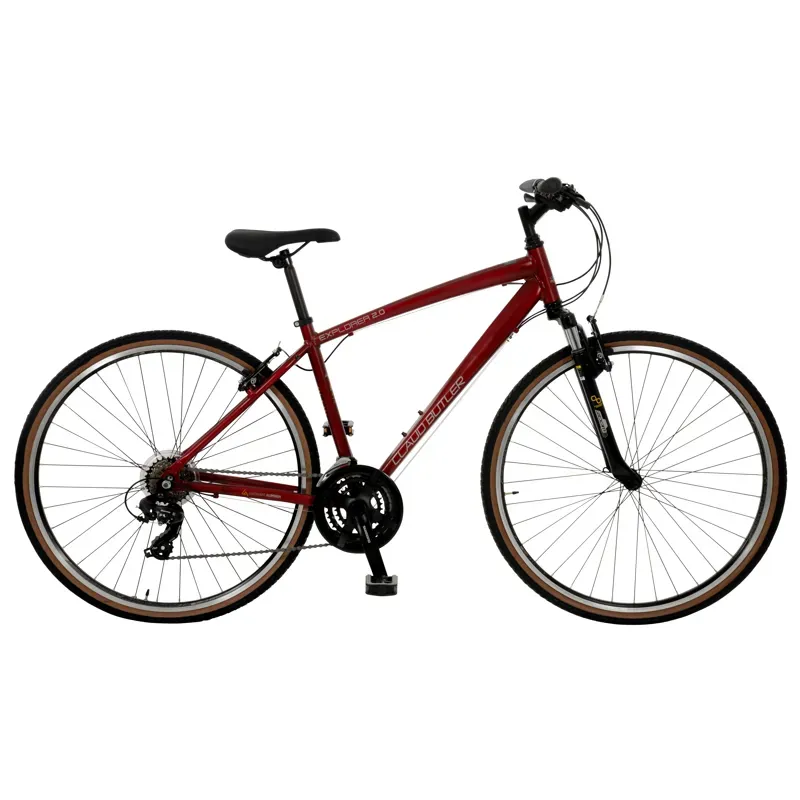 Claud Butler Explorer 2.0 Hybrid Bike in Red
