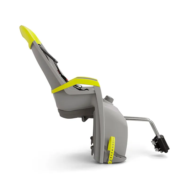 New - 2024 Hamax Amaze Child Bike Seat With Lockable Bracket in Light Grey/ Lime - Frame Fit-1