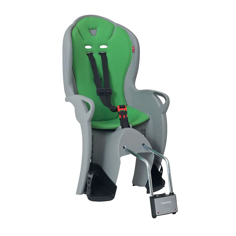 Hamax Kiss Medium Child Bike Seat Frame Mounted in Grey/Green