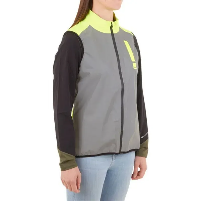  HUMP Women's Ultra Reflect Gilet in Silver Reflect / Hi-Viz Yellow-3