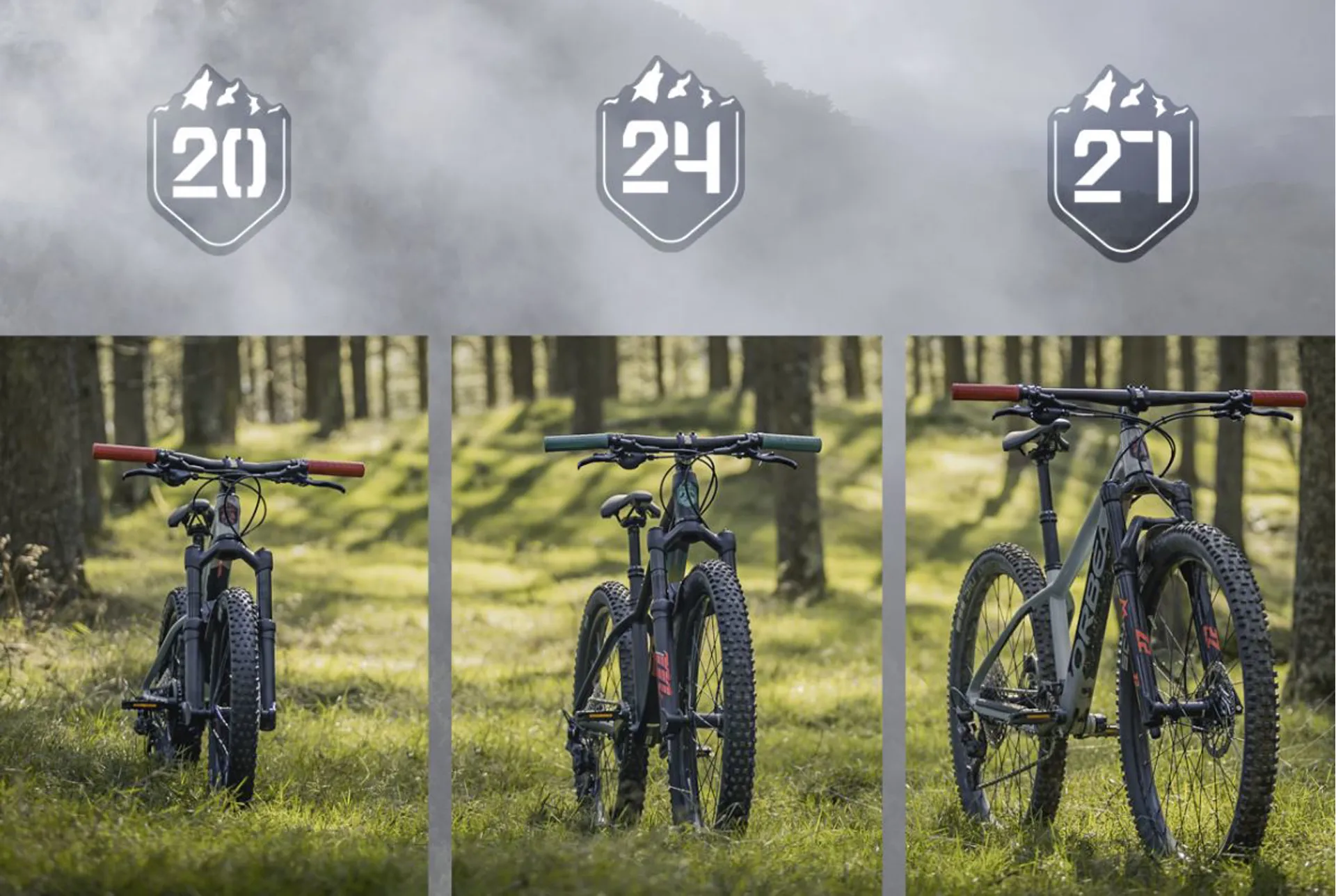 2023 Orbea Laufey 24 H20 Junior Mountain Bike In Blue Grey/Bright Red - Main Image