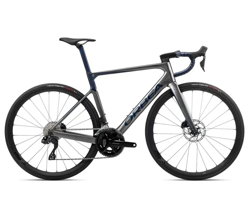 2023 Orbea Orca M30iLtd Pwr Road Bike in Glitter Anthracite/Blue
