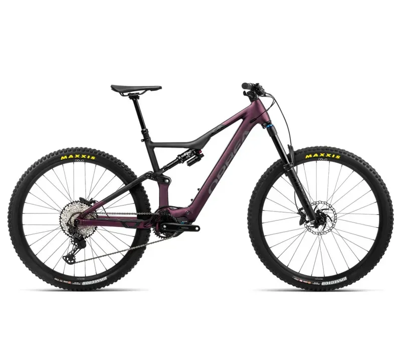 2023 Orbea Rise H10 Mountain e-Bike in Metallic Mulberry/Black