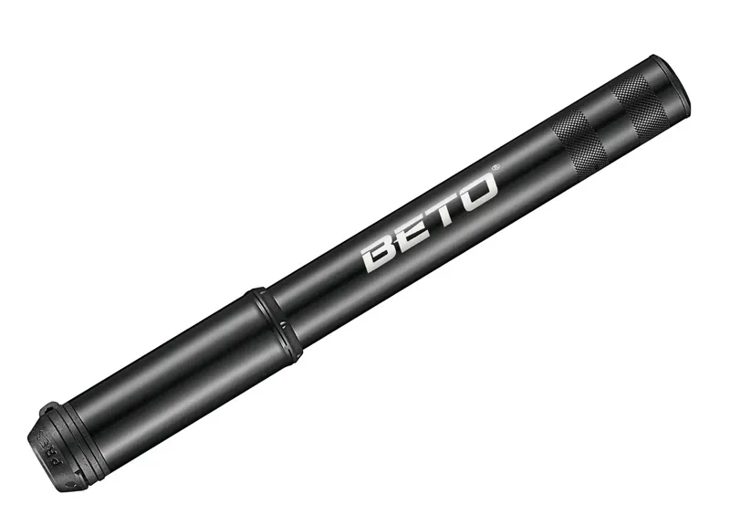 Beto Flow 1-Way Alloy Mini Road Pump With Hose in Black
