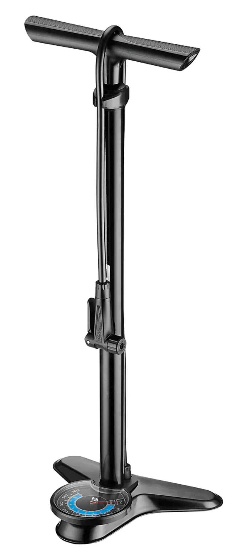 Beto Fury Steel Floor Pump With Gauge in Black