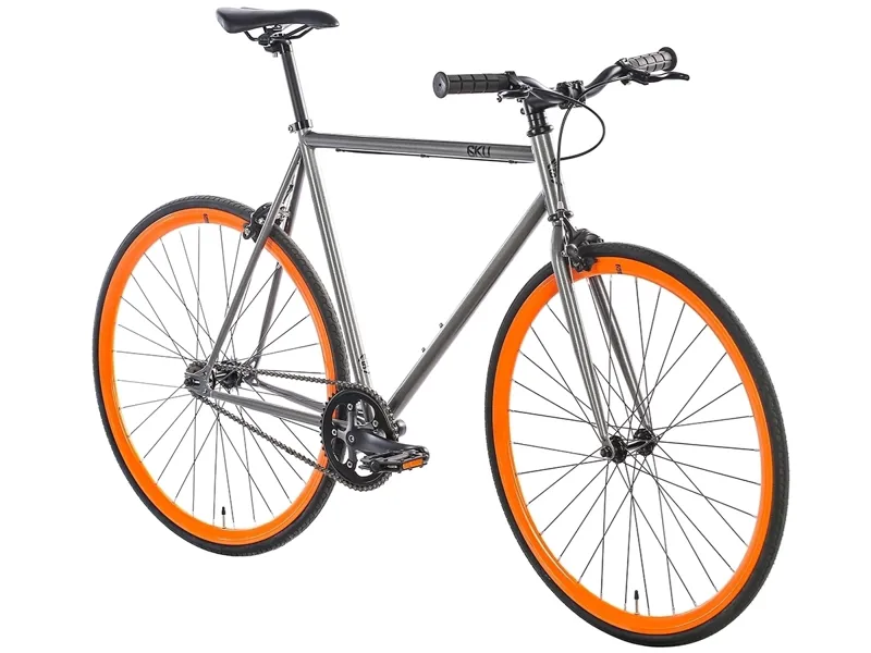 6KU Barcelona Fixie and Single Speed Bike in Grey-1