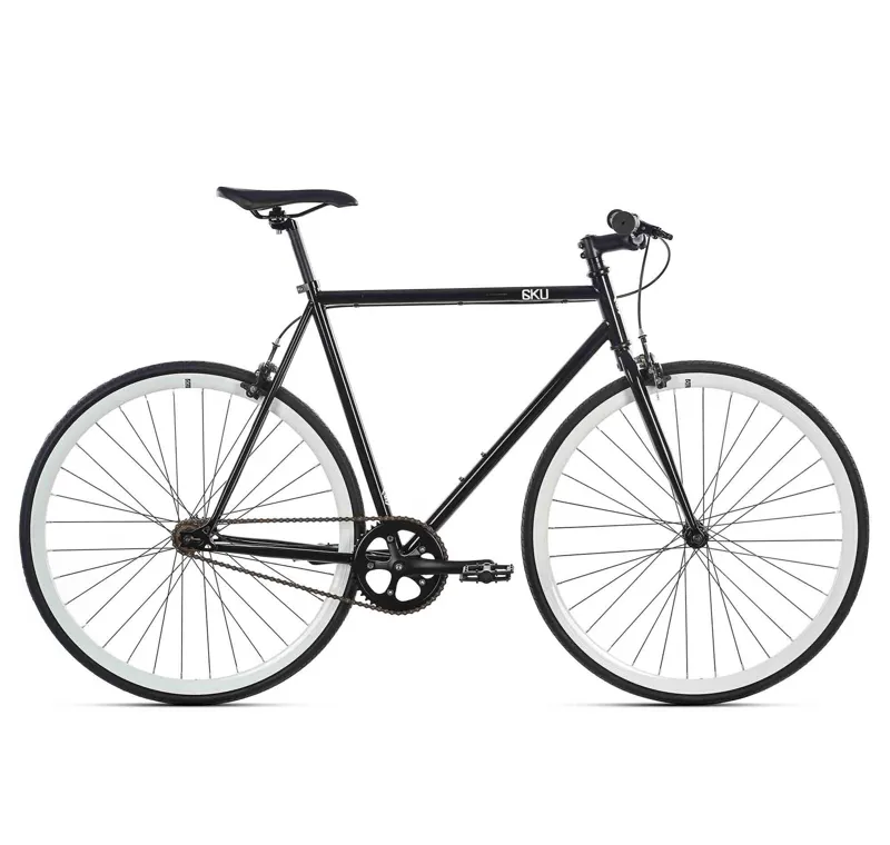 6KU Shelby 2 Fixie and Single Speed Bike in Black