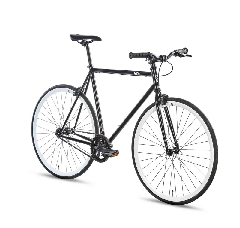 6KU Shelby 2 Fixie and Single Speed Bike in Black-2