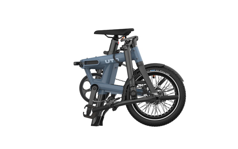 UTO Morning PRO16 Electric Folding Bike With Belt Drive in Taupe-1