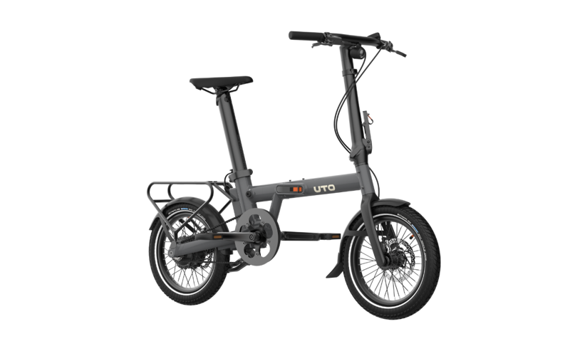 UTO Morning PRO16 Electric Folding Bike With Belt Drive in Anthracite Grey-2