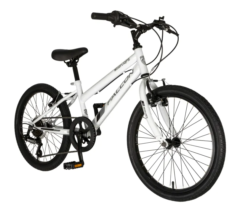 Falcon Starlight 20 inch Kids Bike in White-1