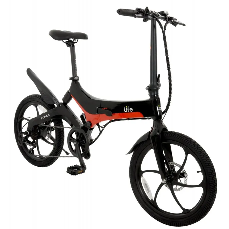 Li-Fe Force Folding Electric Bike in Red/Black-1