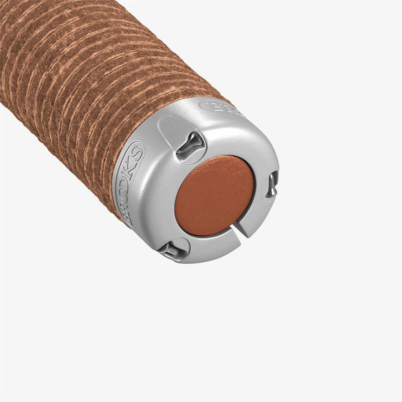 Brooks Plump Leather Grips in Honey-2