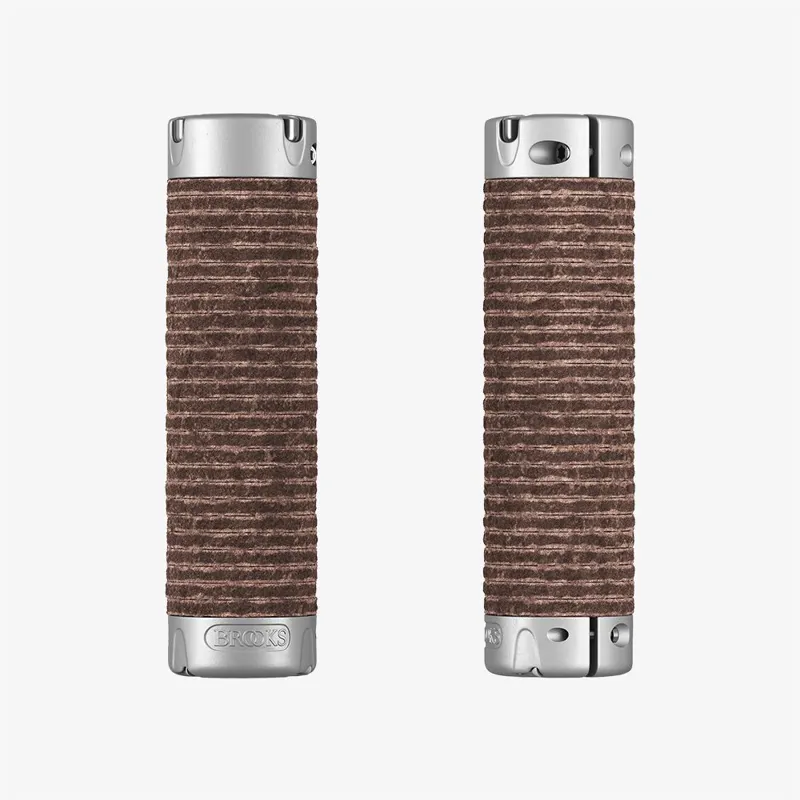 Brooks Plump Leather Grips in Brown