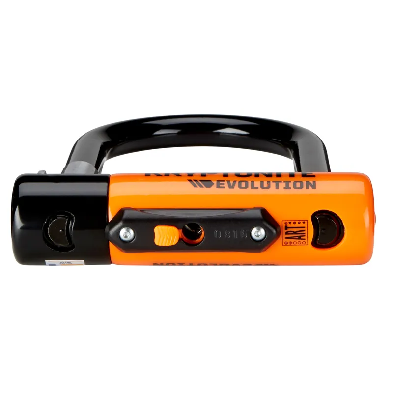 Kryptonite Evolution Mini-5 Sold Secure Gold Lock with Flexbracket in Orange/Black-1