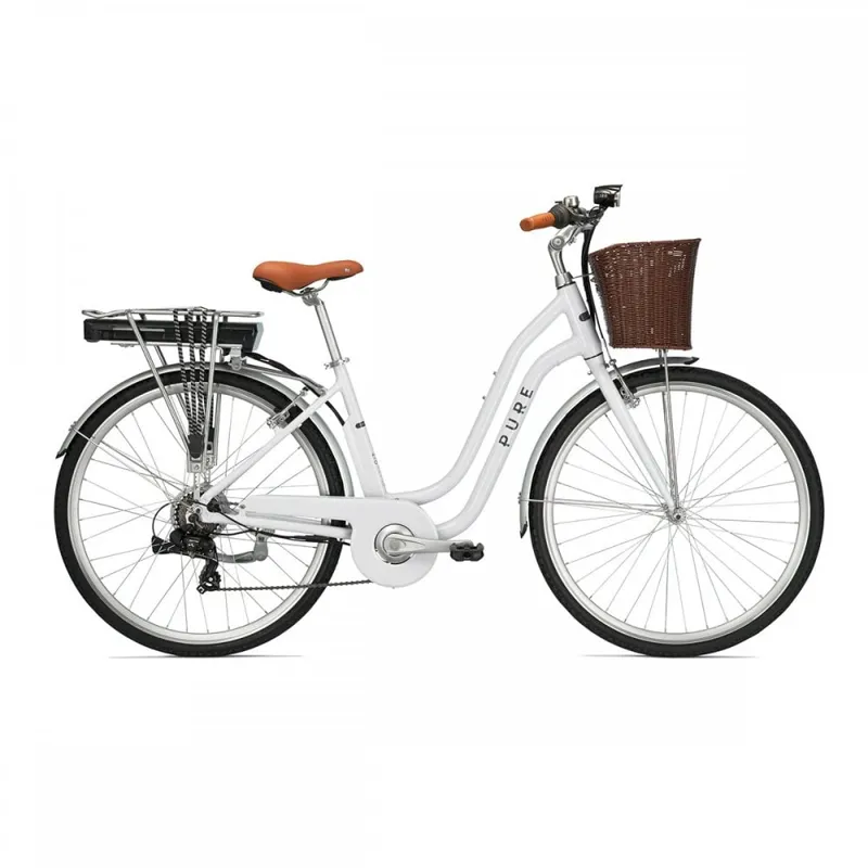 Pure Free Step Electric Hybrid Bike in White