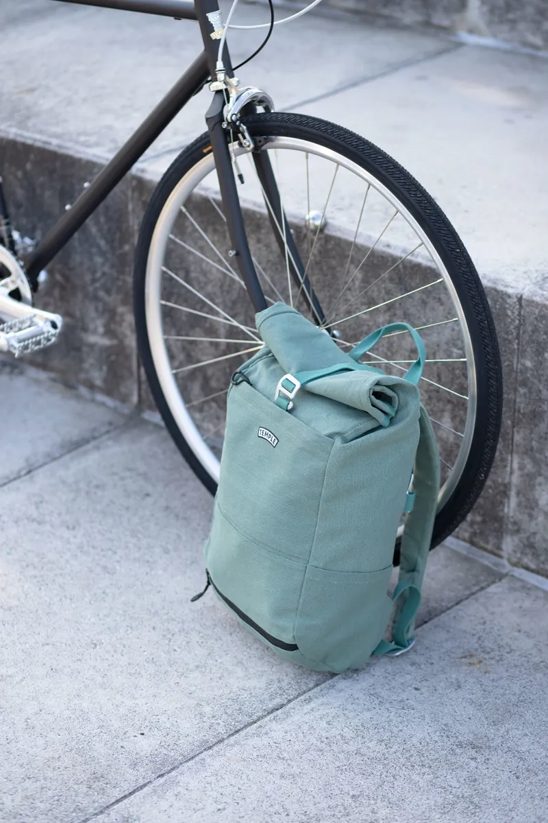 Temple Pannier Bag/Backpack Stonewash Teal-3