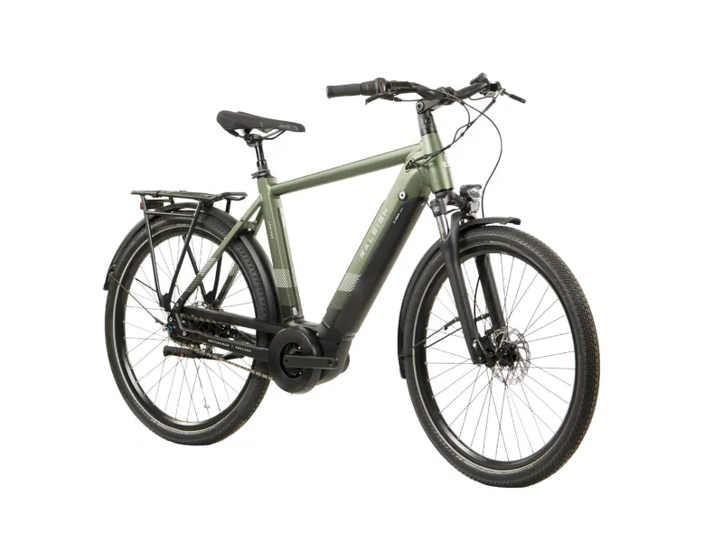 Raleigh Centros Crossbar Hub Gear eBike in Khaki Green-1