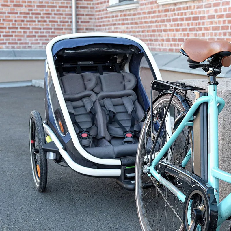 Hamax Outback Child Bike Twin Trailer in Red/Black-7