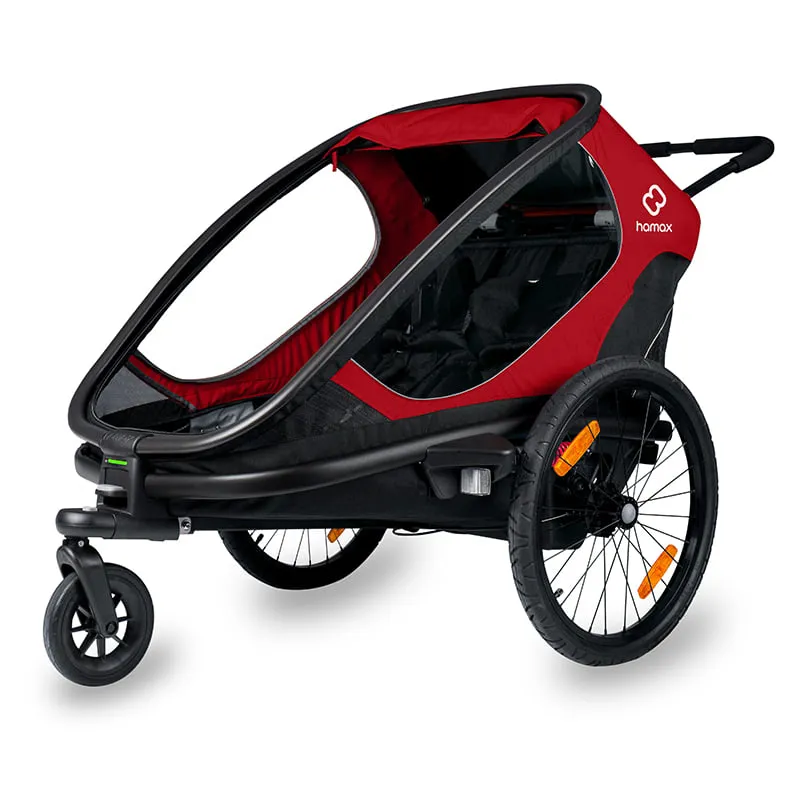 Hamax Outback Child Bike Twin Trailer in Red/Black-1