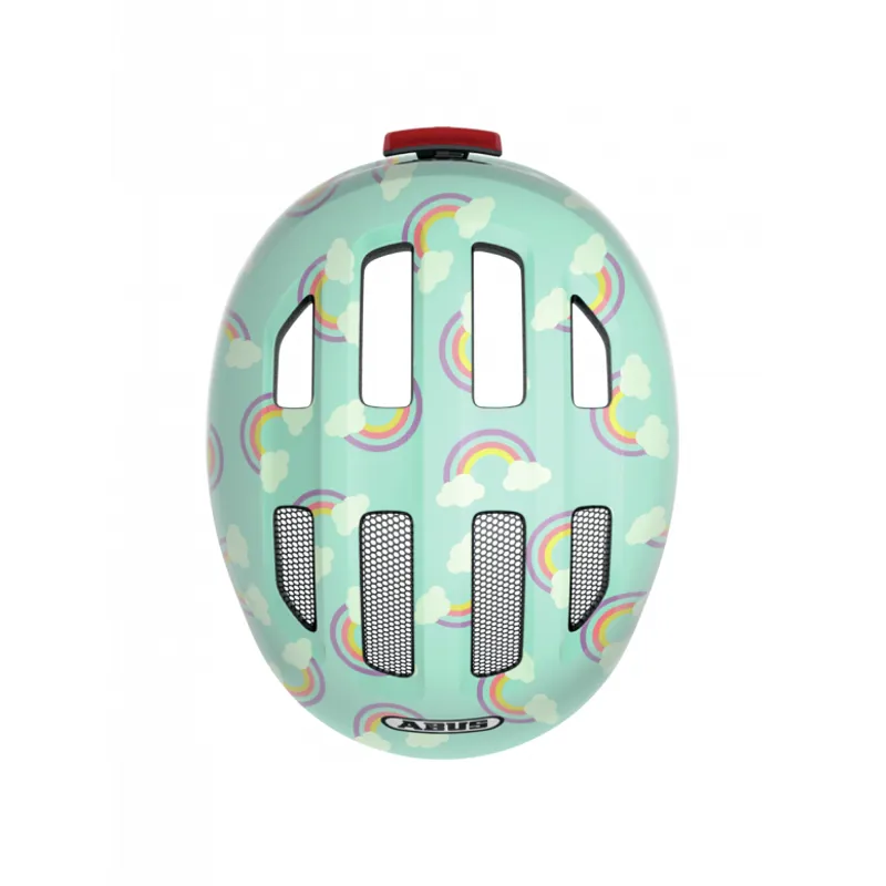 Abus Smiley 3.0 LED Kids Helmet in Light Blue-3