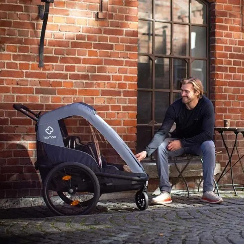 Hamax Avenida Single Child Bike Trailer in Olive Green-7