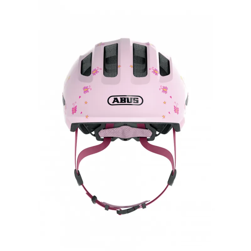 New Abus Smiley 3.0 Shiny Junior Helmet in Rose Pink-2