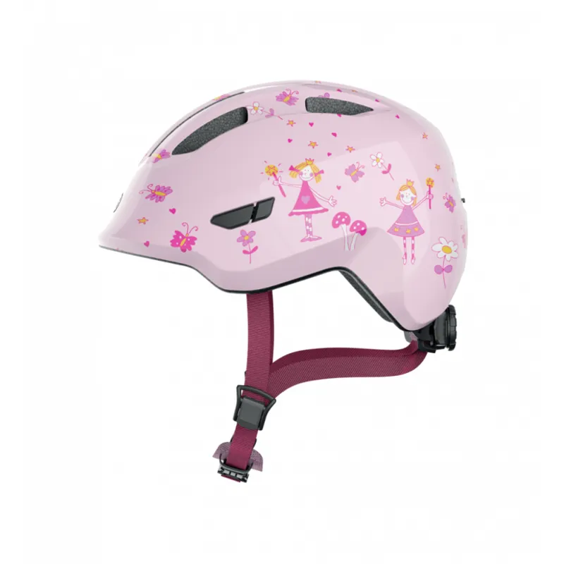 New Abus Smiley 3.0 Shiny Junior Helmet in Rose Pink