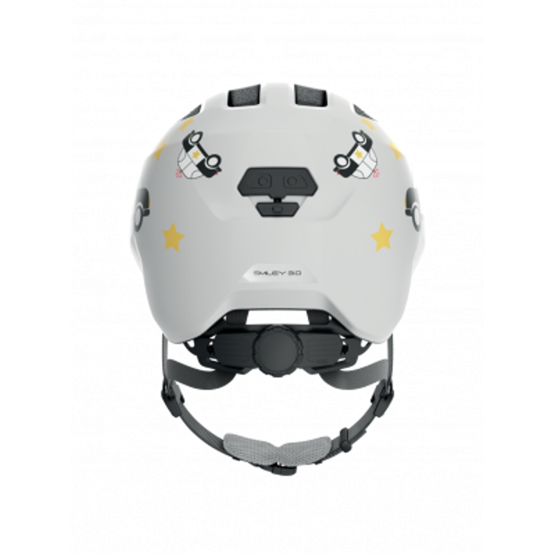 New Abus Smiley 3.0 Shiny Junior Helmet in Grey Police Cars-2