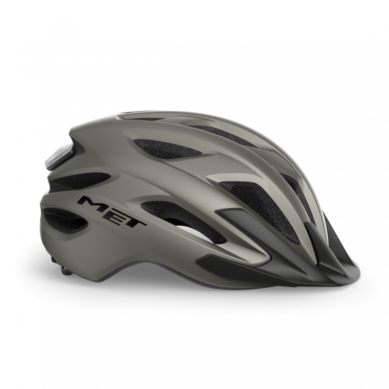 MET Crossover Versatile LED Helmet in Titanium-1