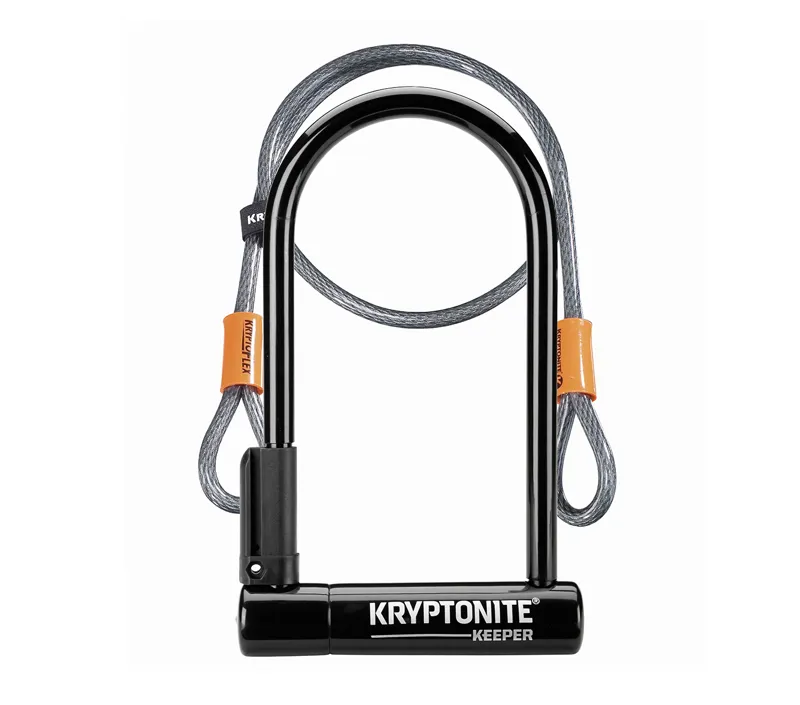 Kryptonite Keeper 12 Lock with Flexframe Bracket in Black