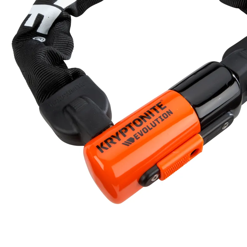 Kryptonite Evolution S4 150cm Sold Secure Gold Chain in Orange/Black-2
