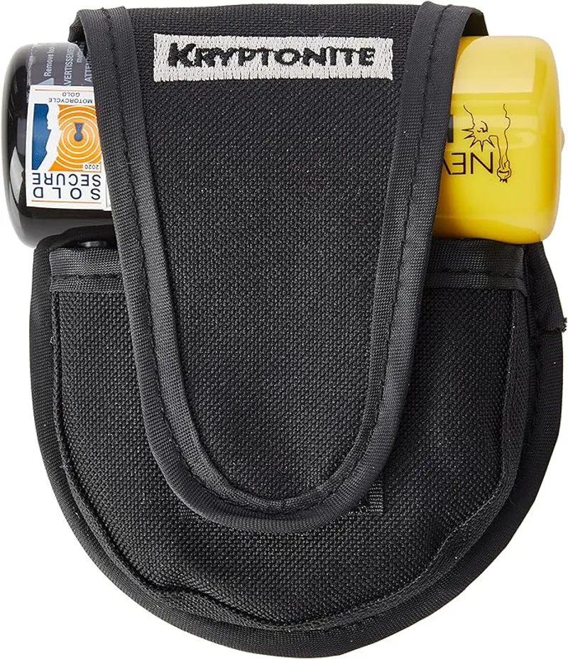 Kryptonite New York Liberty Sold Secure Gold Disc Lock with Cable in Yellow/Black-2